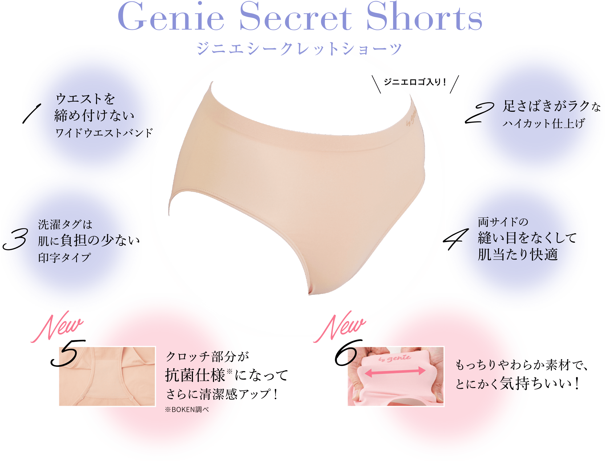 Genie Secret Shorts WjGV[NbgV[c WjGSI 1 EGXgߕtȂChEGXgoh 2 ΂NȃnCJbgdグ 3 ^O͔ɕS̏Ȃ󎚃^Cv 4 TCh̖DڂȂĔK New 5 Nb`RێdlɂȂĂɐAbvI New 6 炩fނŁAƂɂCI